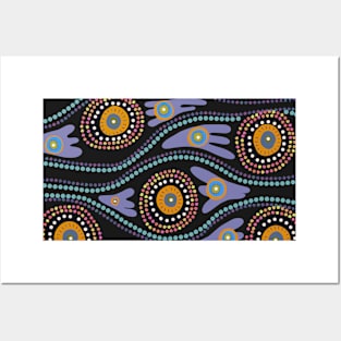 harmonious aboriginal pattern Posters and Art